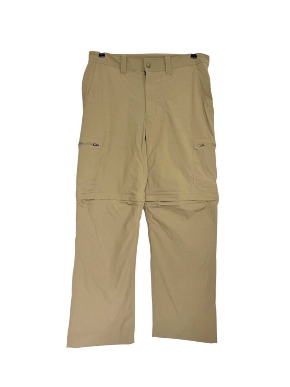 Vintage Men's L.L. Bean Cresta Hiking Zip-Off Convertible Pants in Tan 33x29